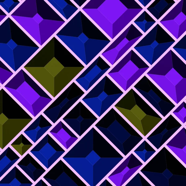 Sfondo Astratto Cubi Geometrici Bagliore Linee — Foto Stock