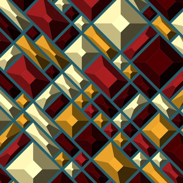 기하학적 큐브와 선들의 추상적 — 스톡 사진