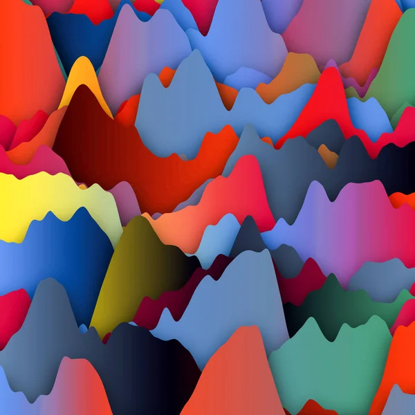 Mountains Backgrounds Paper Cut Style Abstract Template — Stock Photo, Image