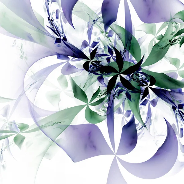 暗フラクタルの花の背景 — ストック写真