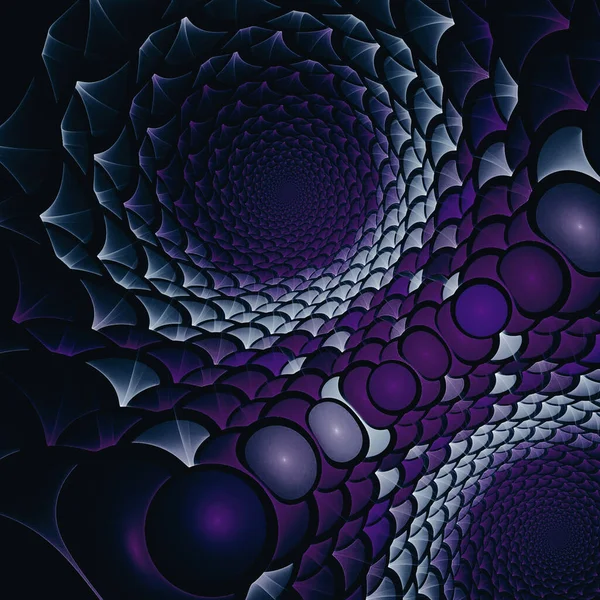 Abstract Achtergrond Psychedelisch Gekleurde Penciled Gegenereerde Fractal Cirkels Spiralen Digitaal — Stockfoto