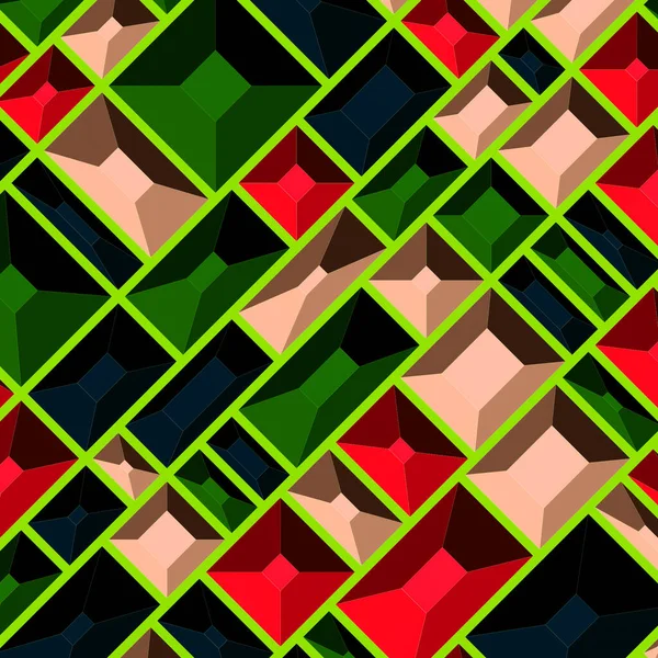 Abstracte Achtergrond Van Gloeiende Geometrische Kubussen Lijnen — Stockfoto