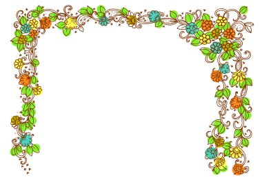 Tasarımınız için çiçek çerçevesi