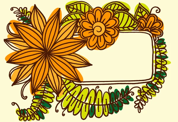 Rysunek ręka starodawny wektor doodle kwiaty — Wektor stockowy