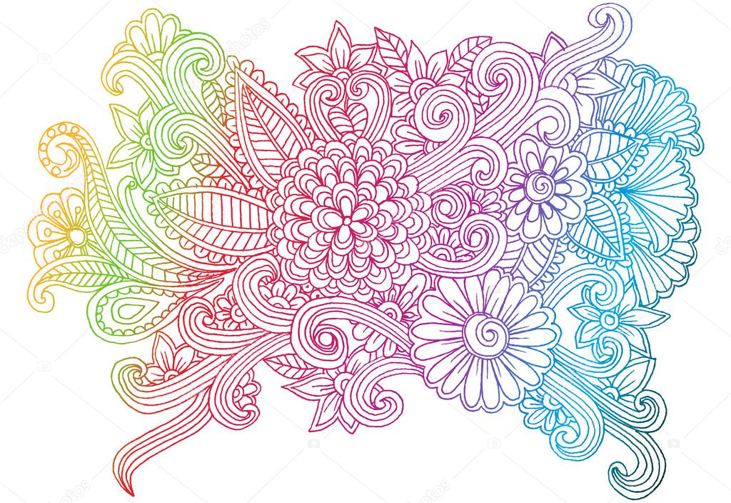 Flower wallpaper drawing