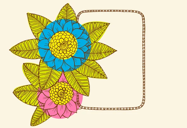 Διάνυσμα εκλεκτής ποιότητας χέρι κατάρτιση doodle λουλούδια — Διανυσματικό Αρχείο