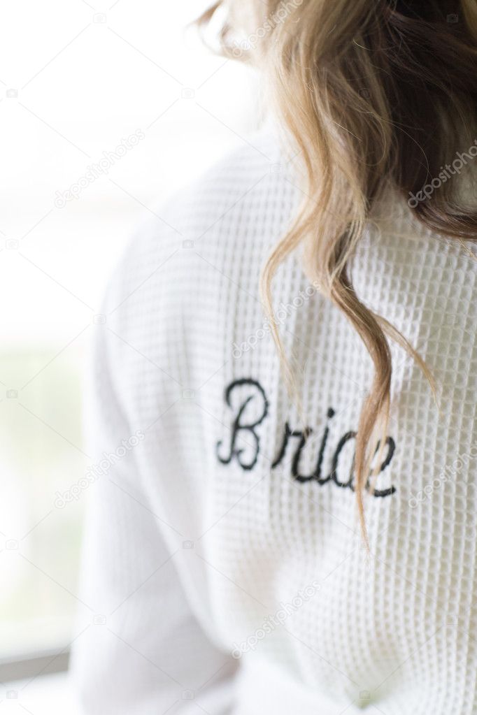 Bride in a robe