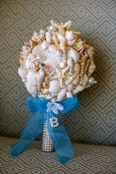 Bouque nupcial de conchas marinas —  Fotos de Stock