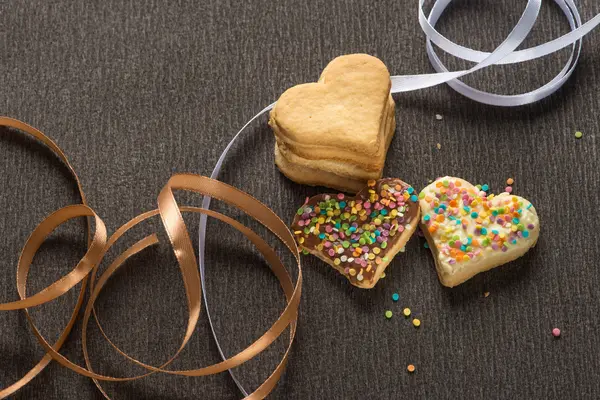 Festliche Plätzchen zum Valentinstag — Stockfoto