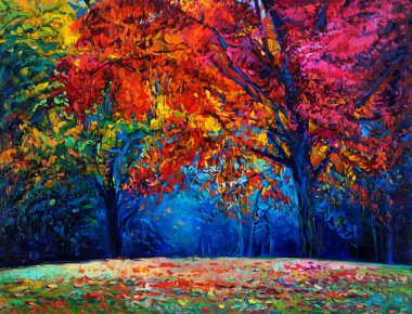 Autumn landscape clipart