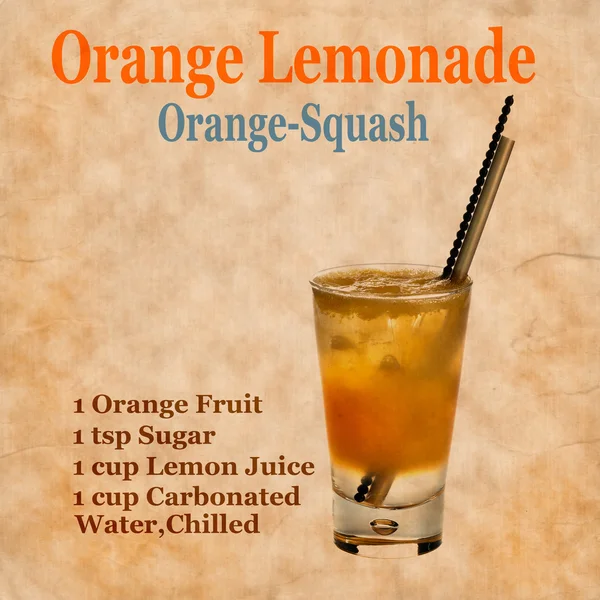 Orange squash recipe — Stock Photo, Image
