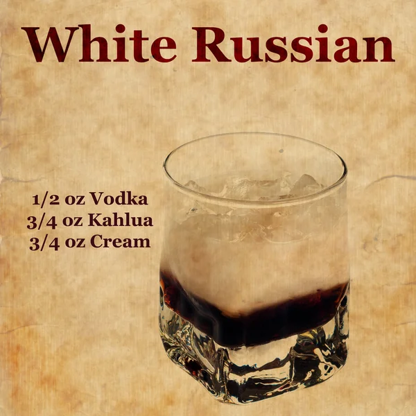 Witte Russische recept — Stockfoto