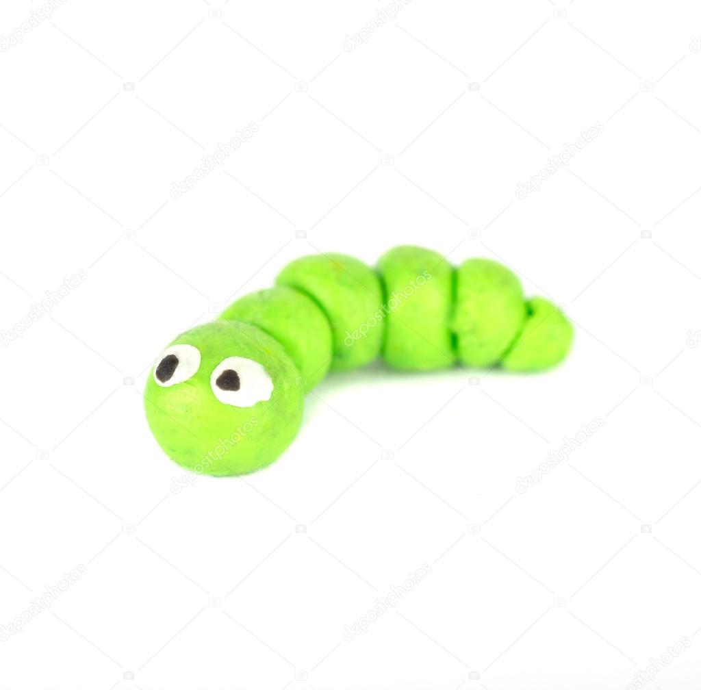 A Plasticine caterpillar