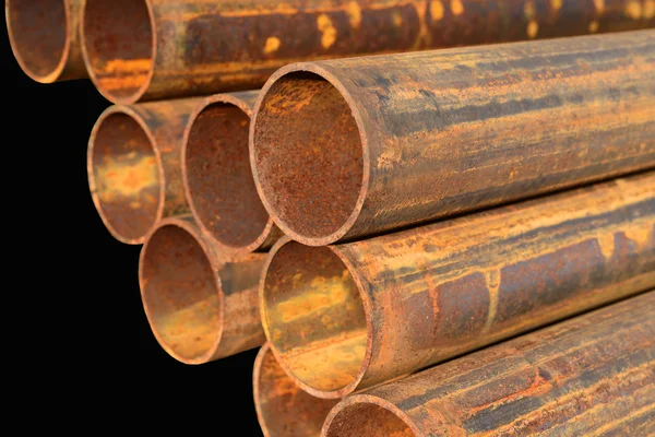 産業景観での鋼管 — ストック写真