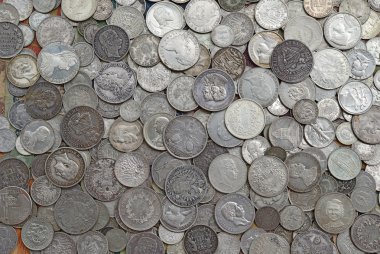 bir arka plan fotoğraf antik gümüş sikke.