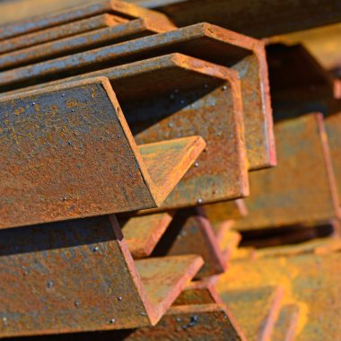 Açı çelik endüstriyel bir peyzaj