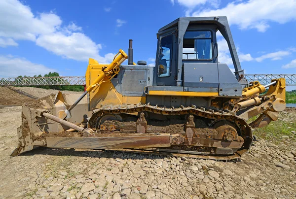 The bulldozer on a building site — Stock Photo, Image