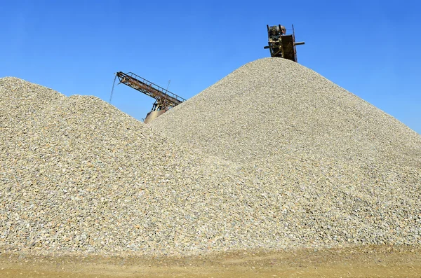A pile of washed river gravel — Stock Photo, Image