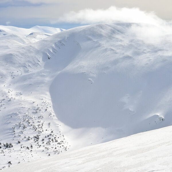 Winter in mountains