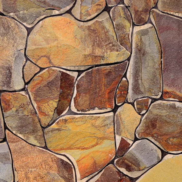 Fragment av en vägg från en flisad sten — Stockfoto