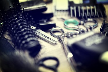 Vintage tarzı araçlarında Kuaför