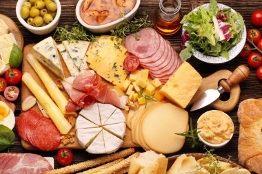 Peynir ve meze çeşitli yönetim kurulu ayarla