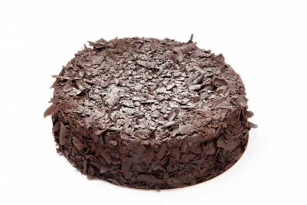 Chocolate cake on white background — Stock Photo, Image