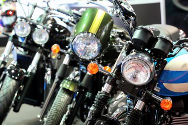 Poznan - Nisan 09: Satır motosiklet Fuarı Otomobil Fuarı'nda üzerinde