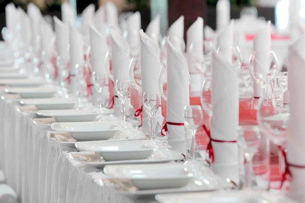 Table set for event party or wedding reception — Stock Photo, Image