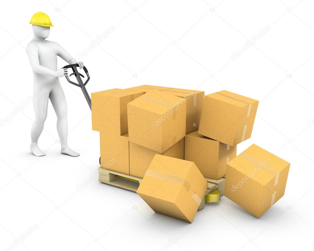 Boxes fell of a pallet jack — Stock Photo © Zelfit 63001951