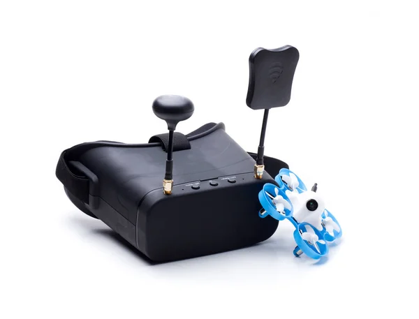 Fpv Bril Tiny Whoops Met Camera Voor Een Meeslepende Ervaring — Stockfoto