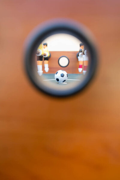 a table football to practice soccer indoors