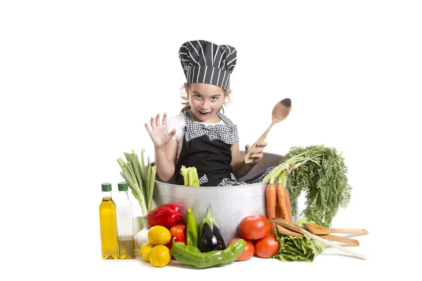Fata bucătar — Fotografie, imagine de stoc