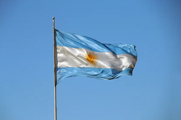 Echte Argentijnse vlag in Buenos Aires, Argentinië Stockfoto