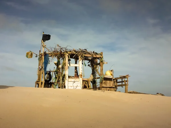 Beach hut in Denmark — Stock Photo, Image