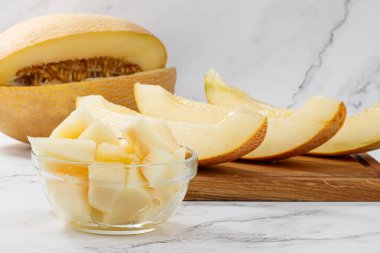 Karpuz dilimleri. Kavun Kesiği.