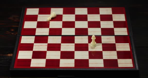 棋子掉到棋盘上了 慢动作 — 图库视频影像