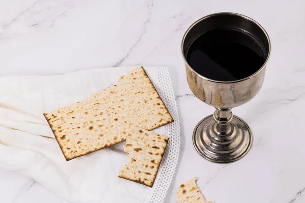 Helig Gemenskap Kalk Med Vin Och Bröd Herrens Middag — Stockfoto