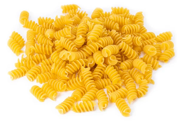 Eliche Italiaanse Pasta Witte Geïsoleerde Achtergrond Met Clipping Pad — Stockfoto
