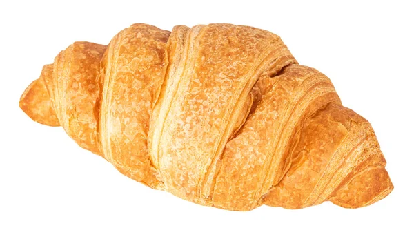 Croissant Isolado Fundo Branco Delicioso Croissant Fresco — Fotografia de Stock