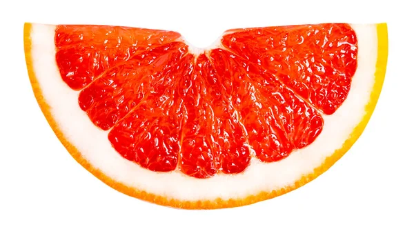 Шматочок Грейпфрута Ізольовано Білому Тлі — стокове фото