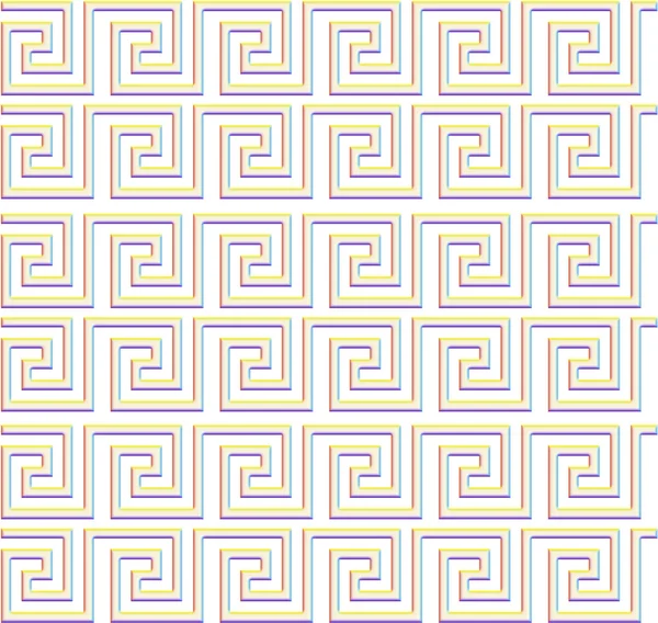 Repetindo labirinto como arco-íris design — Fotografia de Stock