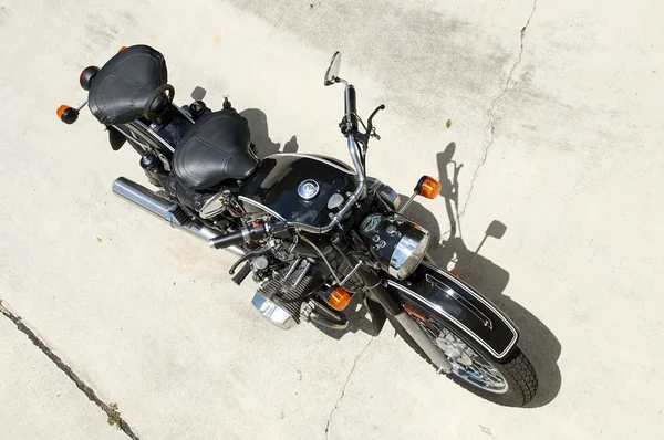 Винтажный мотоцикл сверху — стоковое фото