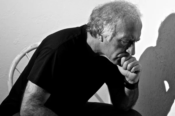 White older man thinking — Stock Photo, Image