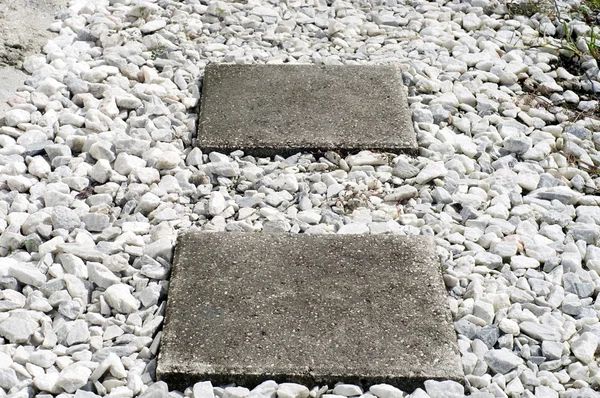 Square stepping stones — Stock Photo, Image