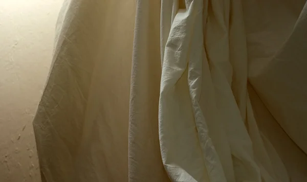캘 리코 배경 천을 draped 벽 — 스톡 사진
