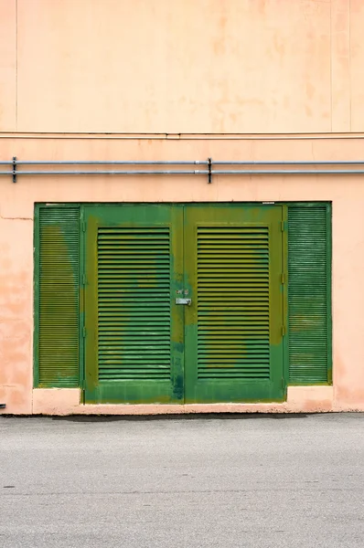 Old green weathered doors Royalty Free Stock Photos