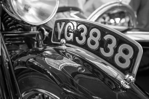 Placa de número de moto Vintage . — Foto de Stock