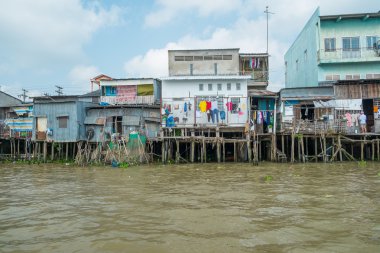 Mekong Nehri, Vietnam kıyısında evi