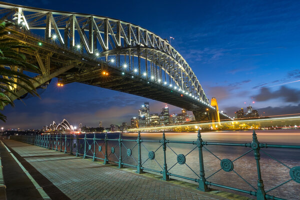 Sydney skyline at dusk